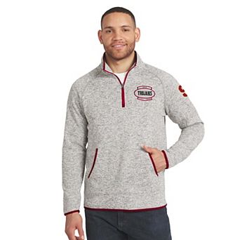 Men's Darius Rucker Collection by Fanatics Gray USC Trojans Sweater Knit Quarter-Zip Pullover