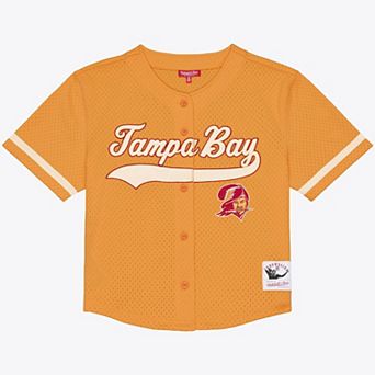 Women's Mitchell & Ness Orange Tampa Bay Buccaneers Retro Roots Baseball Jersey