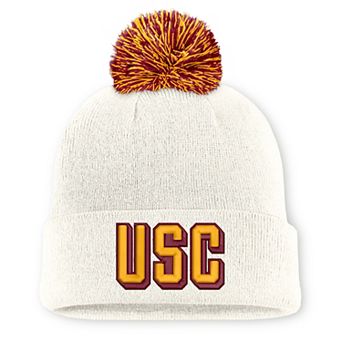 Unisex Nike White USC Trojans Letter Mascot Knit Hat with Pom