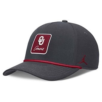 Unisex Nike Anthracite Oklahoma Sooners Script Rope Rise Adjustable Hat