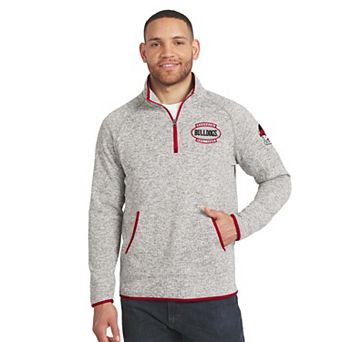 Men's Darius Rucker Collection by Fanatics Gray Georgia Bulldogs Sweater Knit Quarter-Zip Pullover