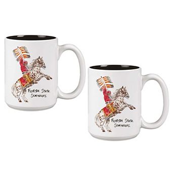 Florida State Seminoles Two-Piece 15oz. Laura Wilcox Mascot Mug Set