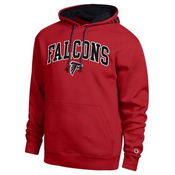 Men's Champion Red/Black Atlanta Falcons Contrast Hoodie