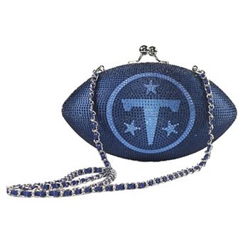 Women's FABGATING by Cuce Blue Tennessee Titans Team Color Crystal Football Purse