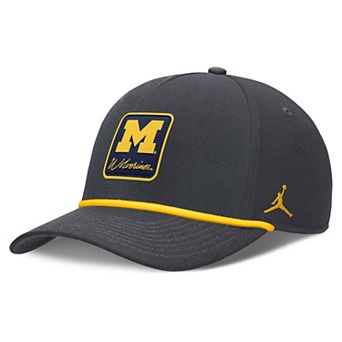 Unisex Nike Anthracite Michigan Wolverines Script Rope Rise Adjustable Hat