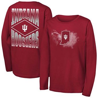 Youth Outerstuff Crimson Indiana Hoosiers Full Steam Long Sleeve T-Shirt