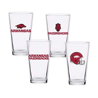 Arkansas Razorbacks 16oz. Collector Pint Glass Four-Piece Set