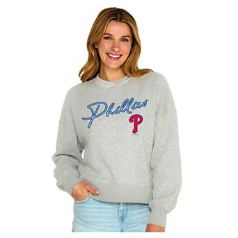 Women's Soft as a Grape Heather Gray Philadelphia Phillies Snuggly Sweatshirt