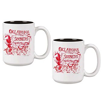 Oklahoma Sooners Two-Piece 15oz. Laura Wilcox Mascot Mug Set