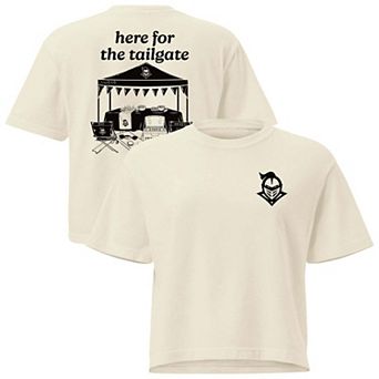 Women's Comfort Colors Cream UCF Knights Here For The Tailgate Women's Cropped T-Shirt