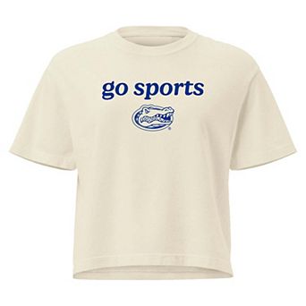 Women's Comfort Colors Cream Florida Gators Go Sports Cropped T-Shirt