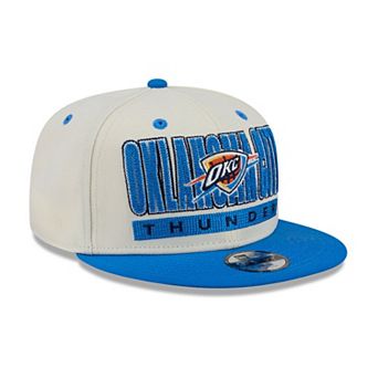 Youth New Era Cream/Blue Oklahoma City Thunder Classic 9FIFTY Snapback Hat