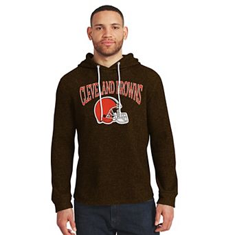 Men's Darius Rucker Collection by Fanatics Brown Cleveland Browns Waffle Knit Hooded Tri-Blend Long Sleeve T-Shirt