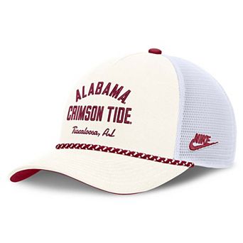 Unisex Nike White Alabama Crimson Tide Mascot Rope Trucker Adjustable Hat