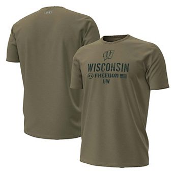 Men's Under Armour Tan Wisconsin Badgers 2026 Freedom Collection T-Shirt