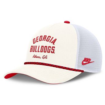 Unisex Nike White Georgia Bulldogs Mascot Rope Trucker Adjustable Hat