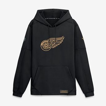 Men's Fanatics Black Detroit Red Wings Authentic Pro Military Appreciation Rink Fleece Hoodie