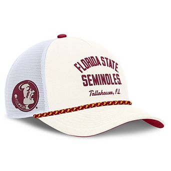 Unisex Nike White Florida State Seminoles Mascot Rope Trucker Adjustable Hat