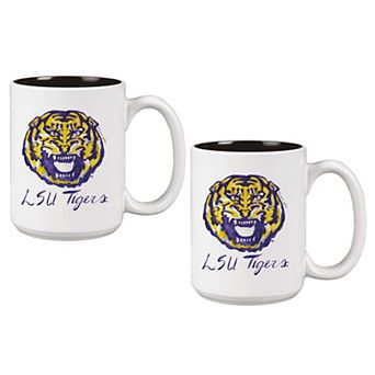 LSU Tigers Two-Piece 15oz. Laura Wilcox Mascot Mug Set