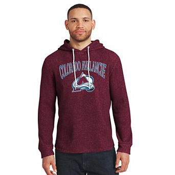Men's Darius Rucker Collection by Fanatics Burgundy Colorado Avalanche Waffle-Knit Hooded Tri-Blend Long Sleeve T-Shirt