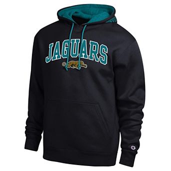 Men's Champion Black/Teal Jacksonville Jaguars Contrast Hoodie