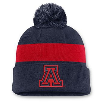 Unisex Nike Navy Arizona Wildcats Primetime Stripe Cuffed Knit Hat with Pom