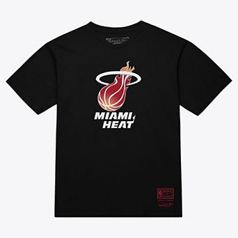 Unisex Mitchell & Ness Black Miami Heat Hardwood Classics Arch T-Shirt