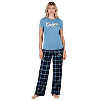 Women's Concepts Sport Powder Blue Los Angeles Chargers Highland Sleep Set