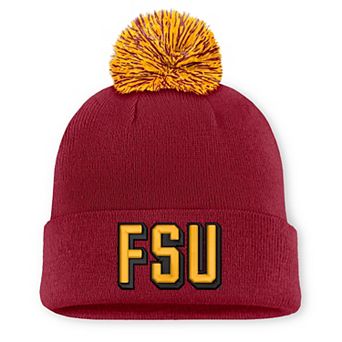 Unisex Nike Garnet Florida State Seminoles Letter Mascot Knit Hat with Pom