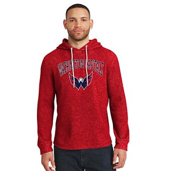 Men's Darius Rucker Collection by Fanatics Red Washington Capitals Waffle-Knit Hooded Tri-Blend Long Sleeve T-Shirt