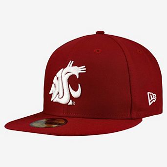 Men's New Era Crimson Washington State Cougars Core 59FIFTY Fitted Hat