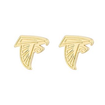 Women's LUV AJ Gold Atlanta Falcons Logo Stud Earrings