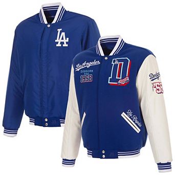 Men's JH Design Royal Los Angeles Dodgers Reversible Varsity Jacket