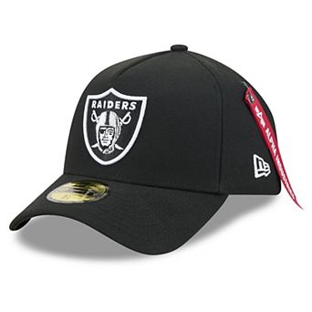 Men's New Era x Alpha Industries Black Las Vegas Raiders A-Frame 59FORTY Fitted Hat