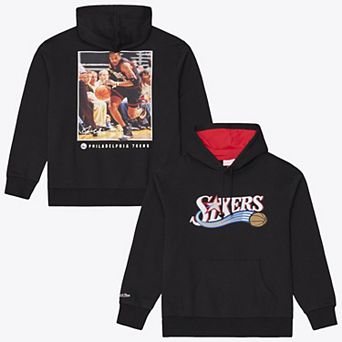 Men's Mitchell & Ness Allen Iverson Black Philadelphia 76ers Player Fleece Hoodie