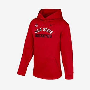 Youth Nike Scarlet Ohio State Buckeyes Arched Therma-FIT Hoodie