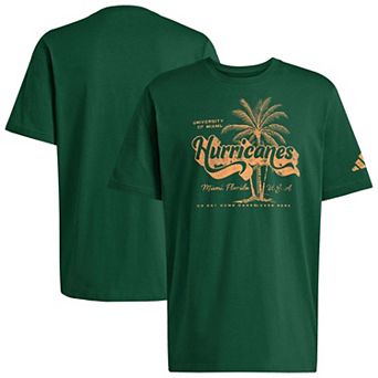 Men's adidas Green Miami Hurricanes Retro Fresh T-Shirt