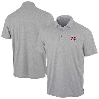 Men's Antigua Heather Gray Mississippi State Bulldogs Static Polo