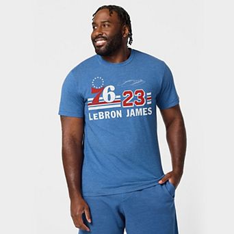 Unisex Homage LeBron James Blue Philadelphia 76ers Signature Tri-Blend T-Shirt