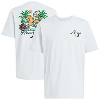 Men's adidas White Miami Hurricanes Bloom Fresh T-Shirt