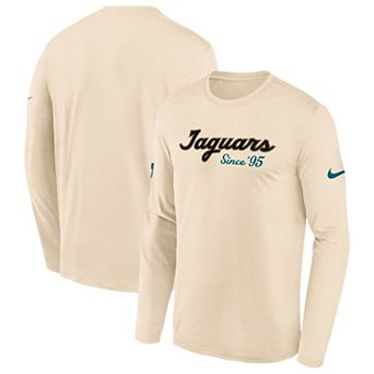 Youth Nike Natural Jacksonville Jaguars 2026 Rivalries Collection Sideline Legend Long Sleeve T-Shirt