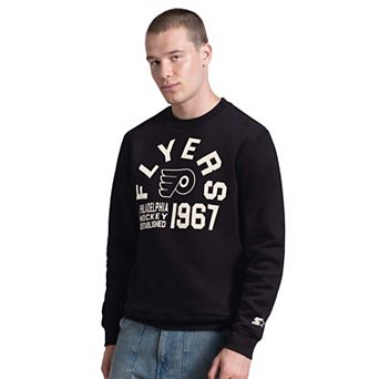 Men's Starter Black Philadelphia Flyers Post Game Sweatshirt