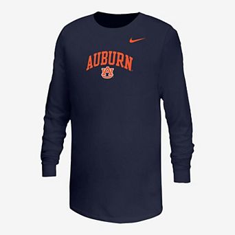 Youth Nike Navy Auburn Tigers Arched Core Long Sleeve T-Shirt
