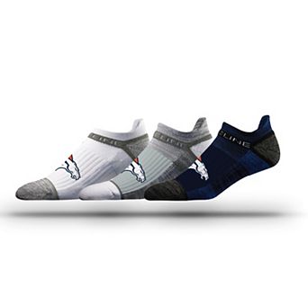 Unisex Strideline Denver Broncos Three-Pack Team Logo Ankle Socks Set