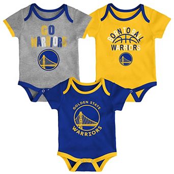 Newborn & Infant Outerstuff Golden State Warriors Born To Ball 3-Pack Bodysuit Set