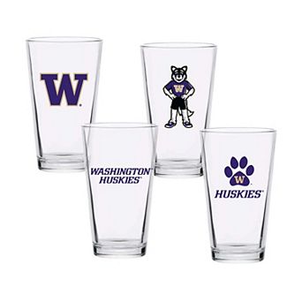 Washington Huskies 16oz. Collector Pint Glass Four-Piece Set