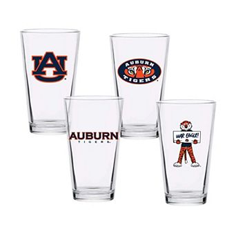 Auburn Tigers 16oz. Collector Pint Glass Four-Piece Set