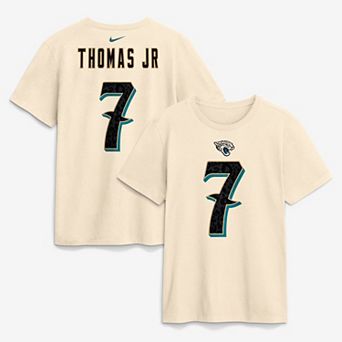 Men's Nike Brian Thomas Jr. Natural Jacksonville Jaguars 2026 Rivalries Collection Player Name & Number T-Shirt
