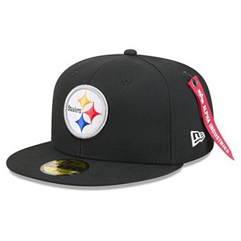 Men's New Era x Alpha Industries Black Pittsburgh Steelers 59FIFTY Fitted Hat