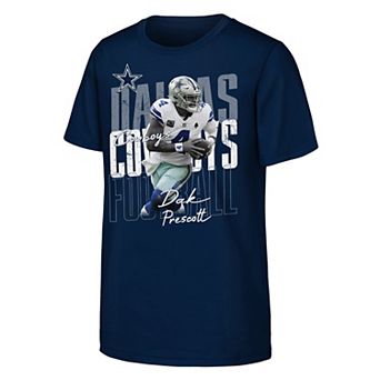 Youth Outerstuff Dak Prescott Navy Dallas Cowboys Legendary Player Card T-Shirt